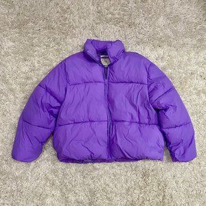 A New Day Lavendar Matte Puffer Jacket L